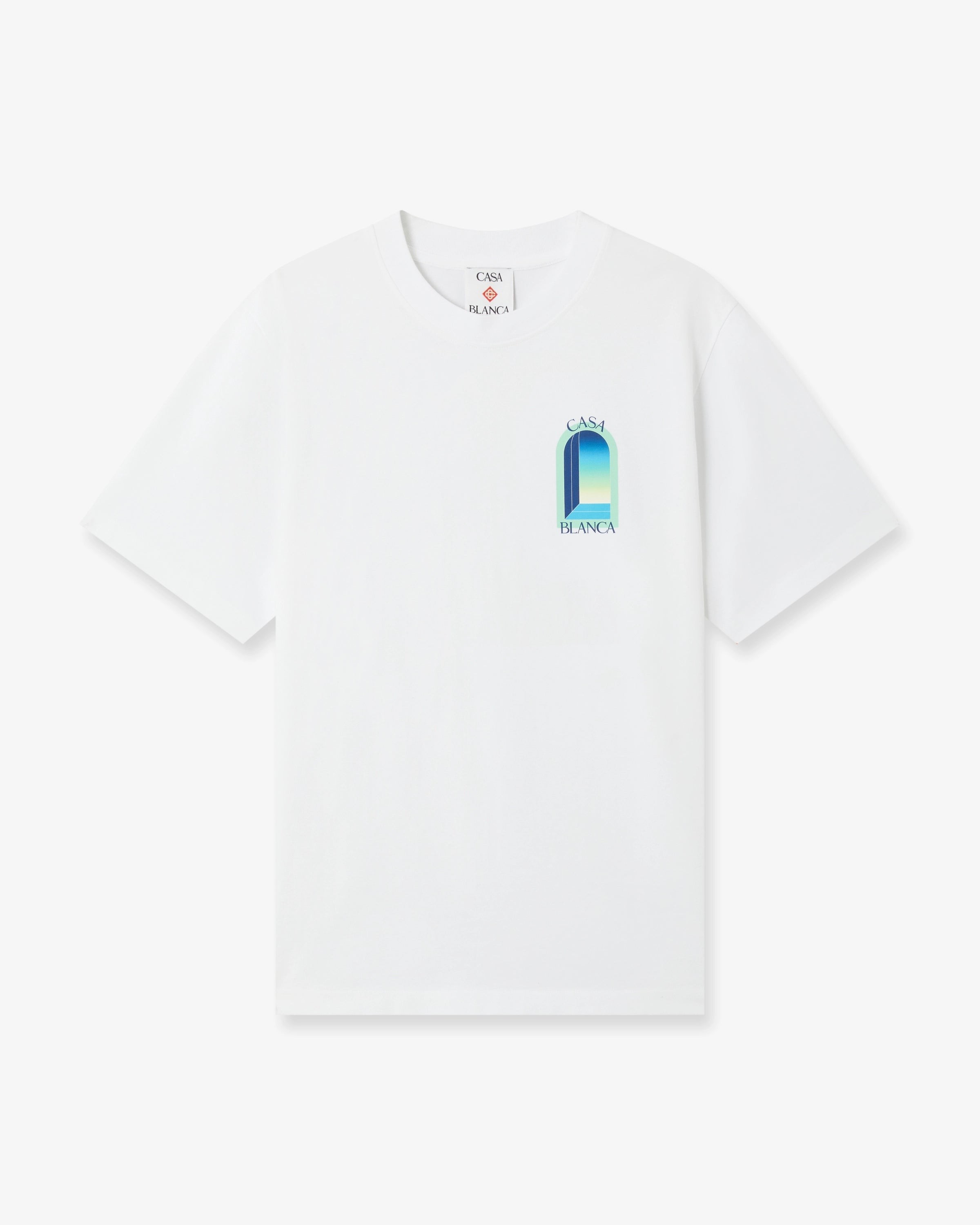 Casablanca White & Mint L'Arche Short Sleeve T-Shirt in Green | Thumbnail 6 Casablanca White & Mint L'Arche Short Sleeve T-Shirt in Green | Thumbnail 6