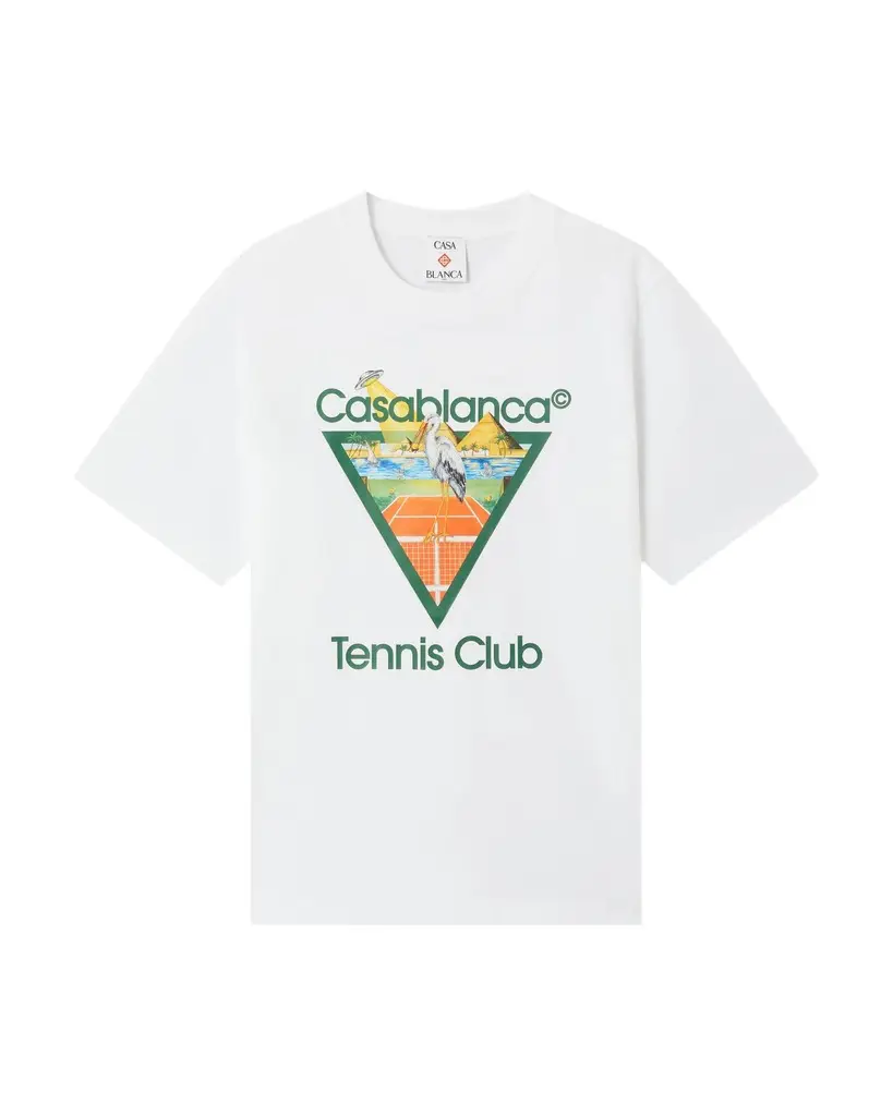 White Tennis Club Icon Pyramid Abduction Short Sleeve T-Shirt White Tennis Club Icon Pyramid Abduction Short Sleeve T-Shirt