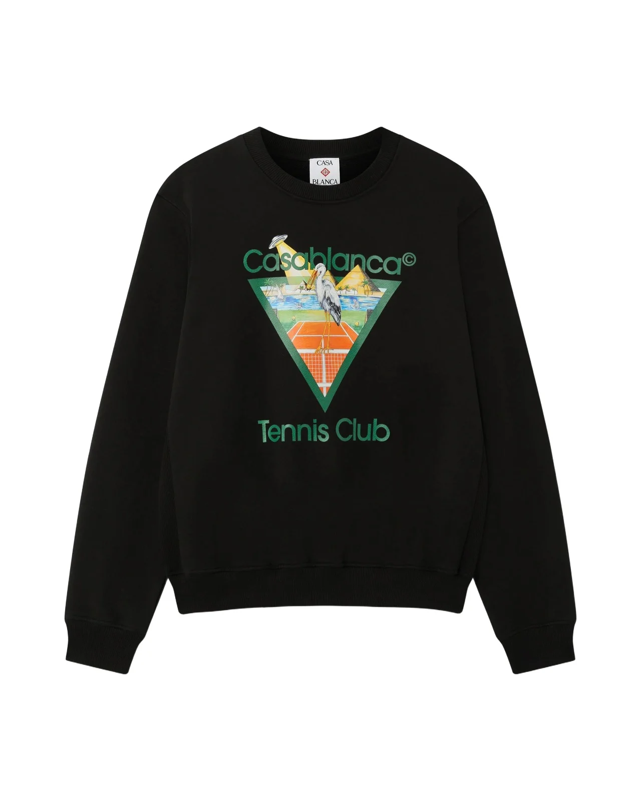 Casablanca Black Tennis Club Icon Pyramid Abduction Sweatshirt