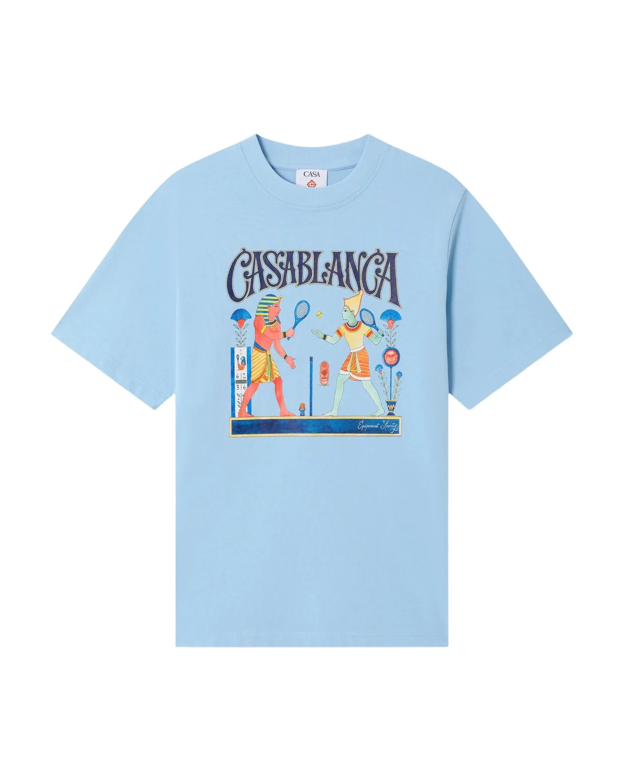 Light Blue Egyptian Tennis Match Short Sleeve T-Shirt