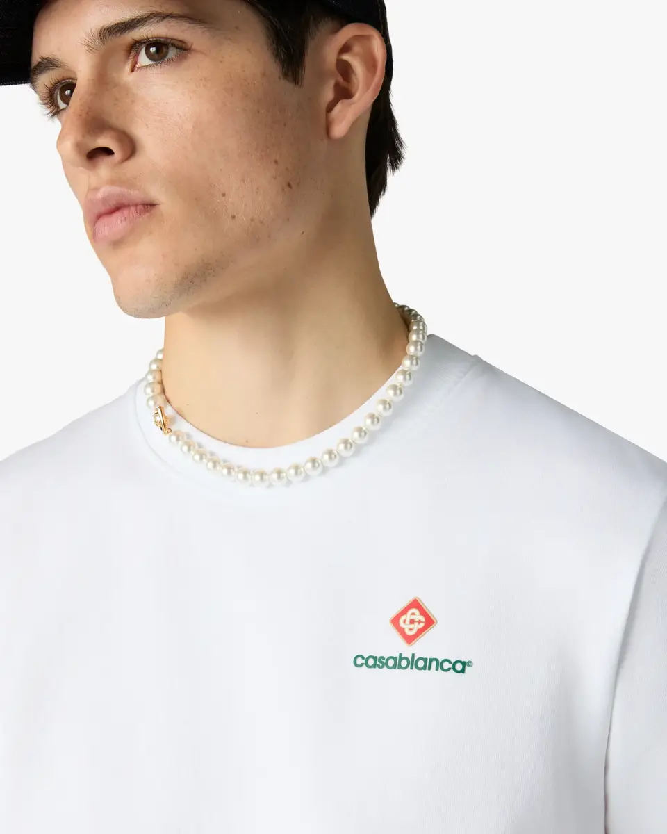 Casablanca White Sport Type Short Sleeve T-Shirt | Thumbnail 5