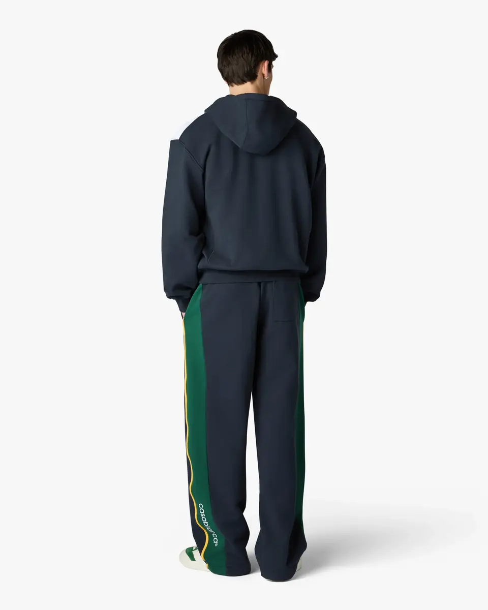 Casablanca Navy & Green Panelled Sweatpants | Thumbnail 3