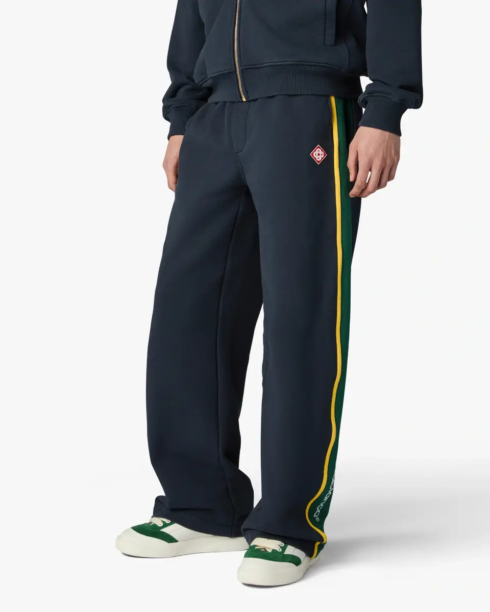 Casablanca Navy & Green Panelled Sweatpants | Thumbnail 4