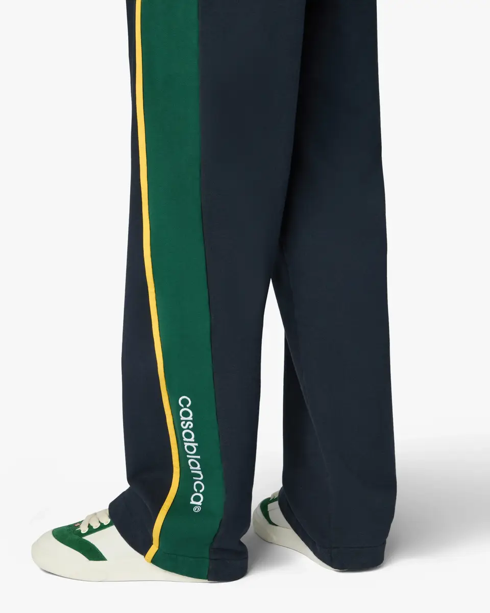 Casablanca Navy & Green Panelled Sweatpants | Thumbnail 5