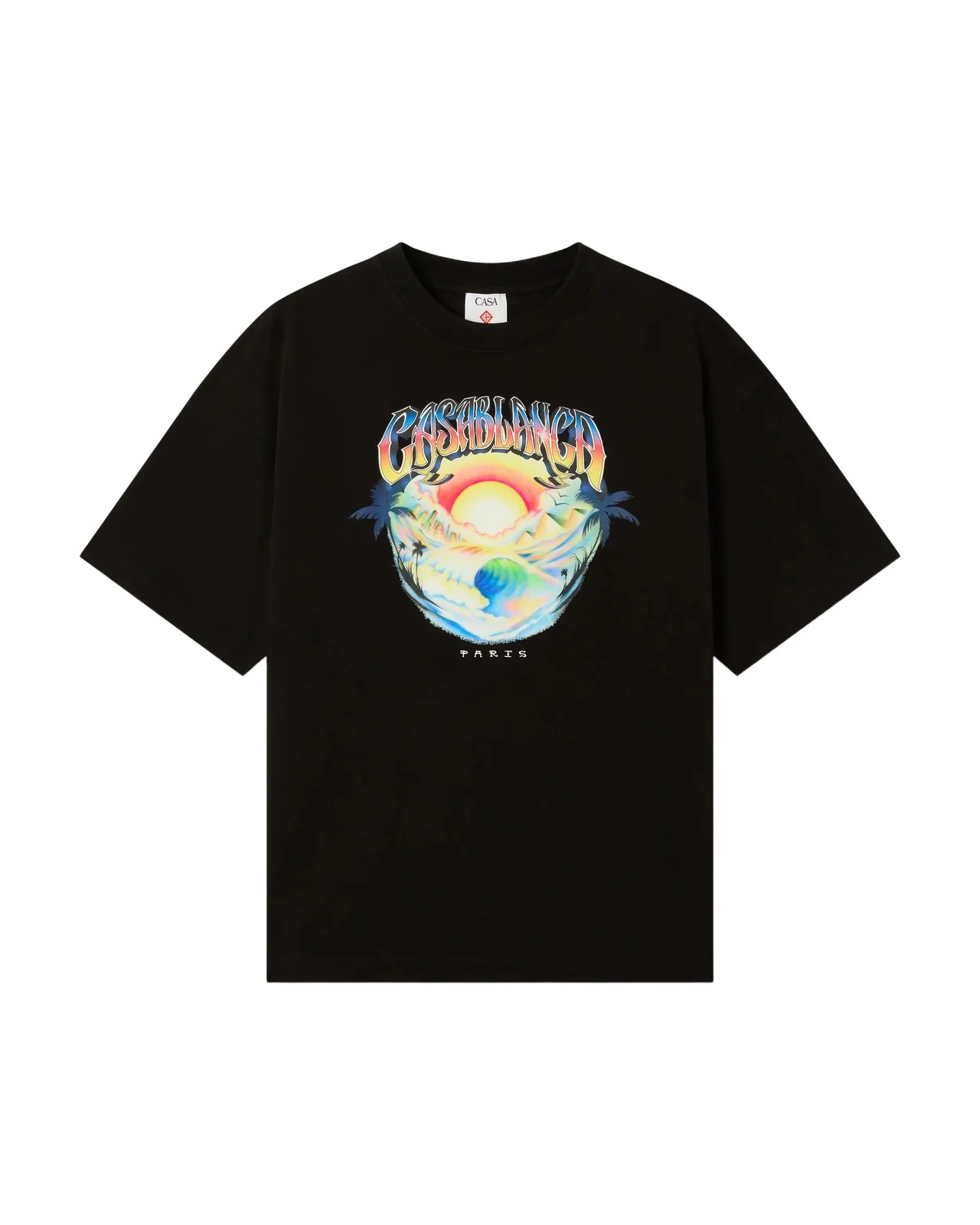 Casablanca Black Airspray Oversized Short Sleeve T-Shirt