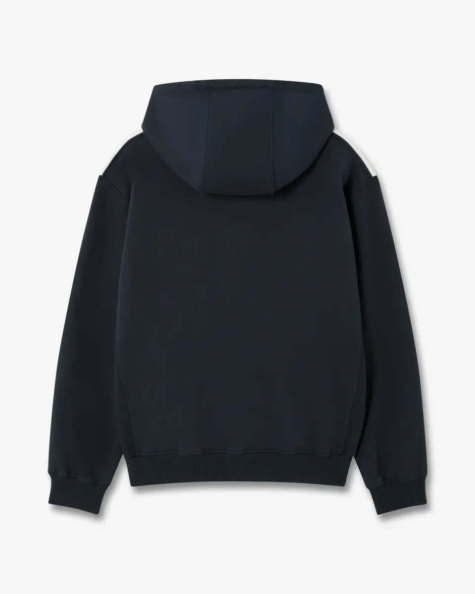 Casablanca Navy & Green Panelled Zip-Up Hooded Sweatshirt | Thumbnail 6