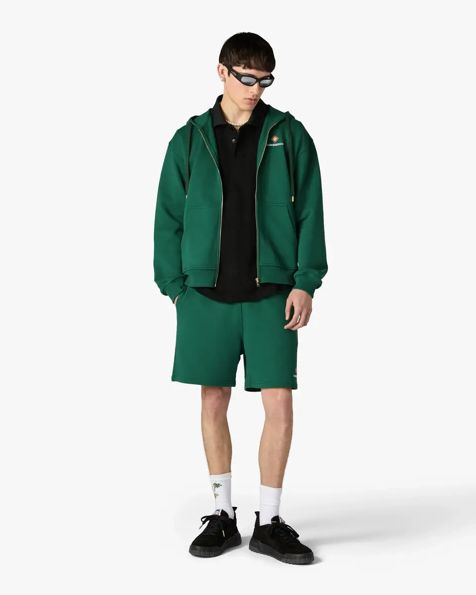 Casablanca Green Sport Type Zip-Up Hooded Sweatshirt | Thumbnail 2 Casablanca Green Sport Type Zip-Up Hooded Sweatshirt | Thumbnail 2
