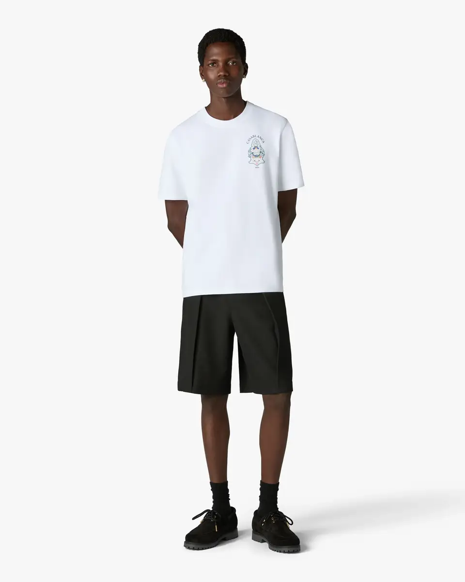 Casablanca White Hotel Emblem Short Sleeve T-Shirt | Thumbnail 2 Casablanca White Hotel Emblem Short Sleeve T-Shirt | Thumbnail 2