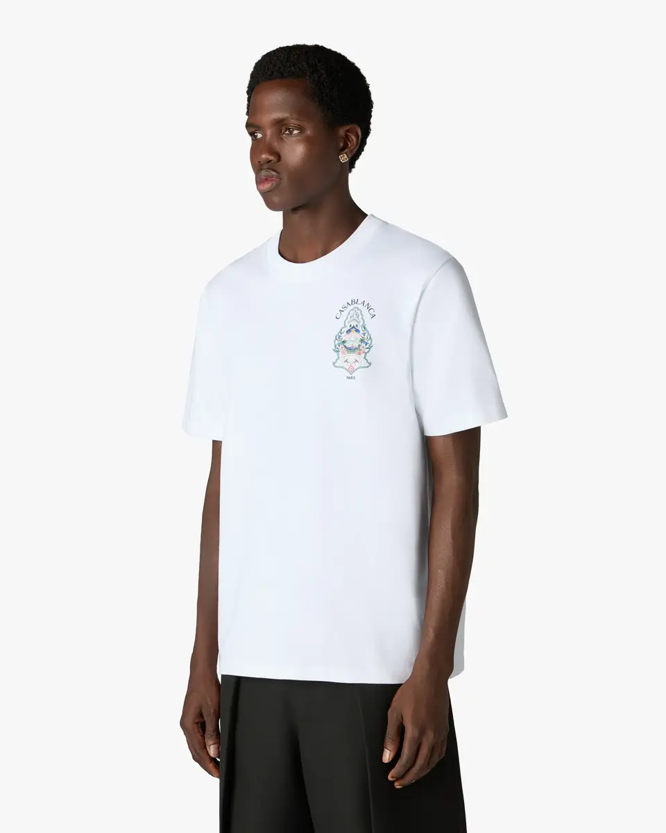 Casablanca White Hotel Emblem Short Sleeve T-Shirt | Thumbnail 4 Casablanca White Hotel Emblem Short Sleeve T-Shirt | Thumbnail 4