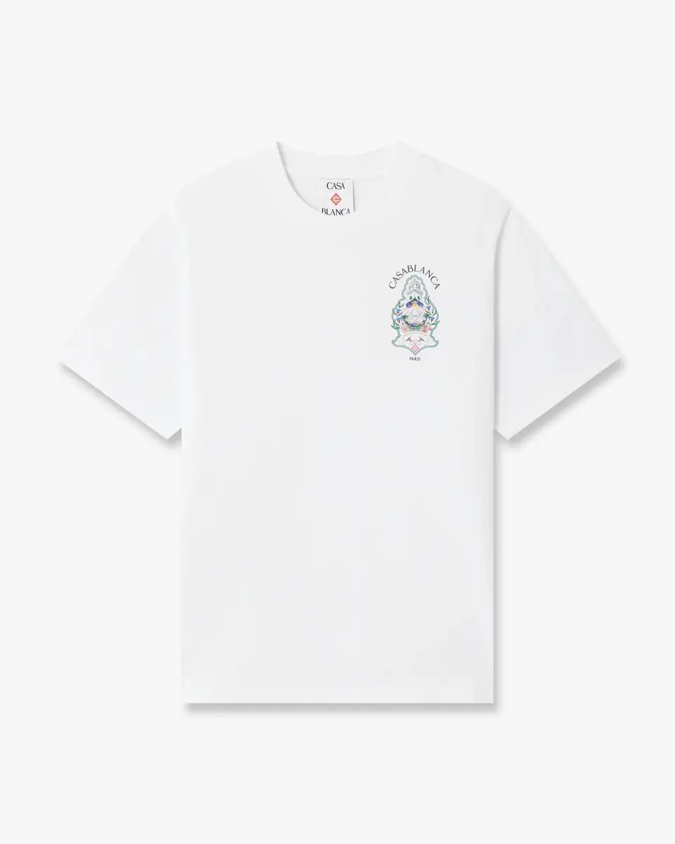 Casablanca White Hotel Emblem Short Sleeve T-Shirt | Thumbnail 6 Casablanca White Hotel Emblem Short Sleeve T-Shirt | Thumbnail 6