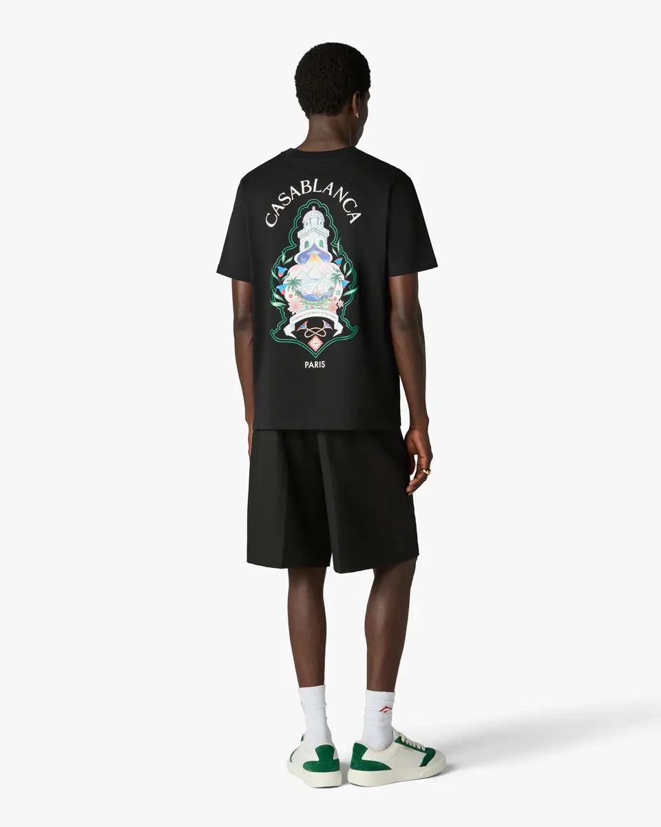 Casablanca Black Hotel Emblem Short Sleeve T-Shirt | Thumbnail 3 Casablanca Black Hotel Emblem Short Sleeve T-Shirt | Thumbnail 3