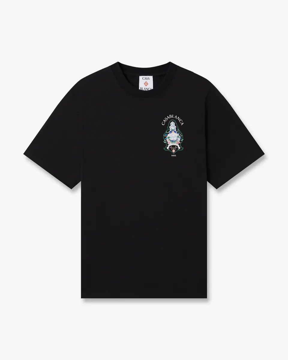 Casablanca Black Hotel Emblem Short Sleeve T-Shirt | Thumbnail 6 Casablanca Black Hotel Emblem Short Sleeve T-Shirt | Thumbnail 6
