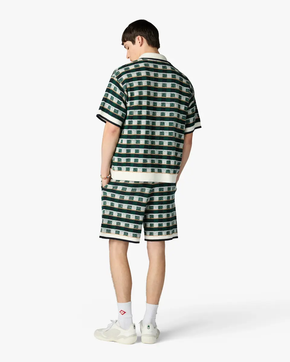 Casablanca Green Crochet Mosaic Shorts | Thumbnail 3 Casablanca Green Crochet Mosaic Shorts | Thumbnail 3