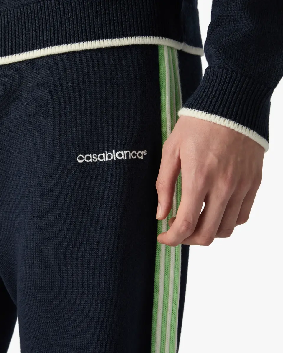Casablanca Navy Merino Track Trousers | Thumbnail 3 Casablanca Navy Merino Track Trousers | Thumbnail 3