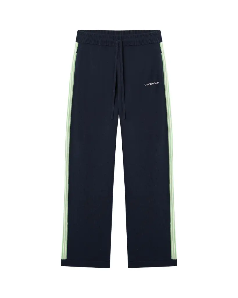 Navy Merino Track Trousers