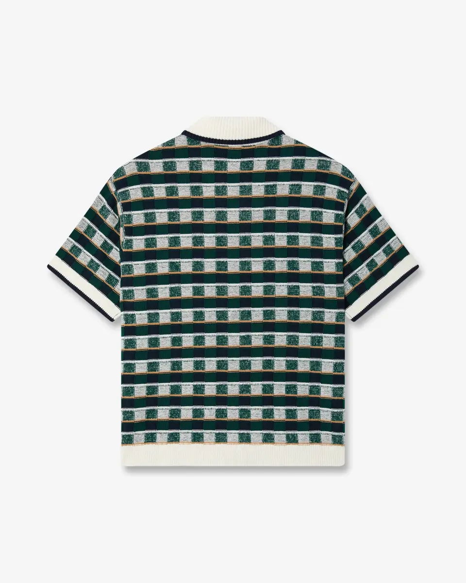 Casablanca Green Crochet Mosaic Short Sleeve Shirt | Thumbnail 6