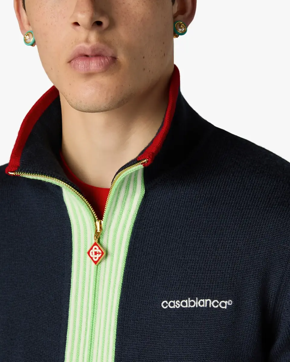 Casablanca Navy Merino Track Jacket | Thumbnail 5