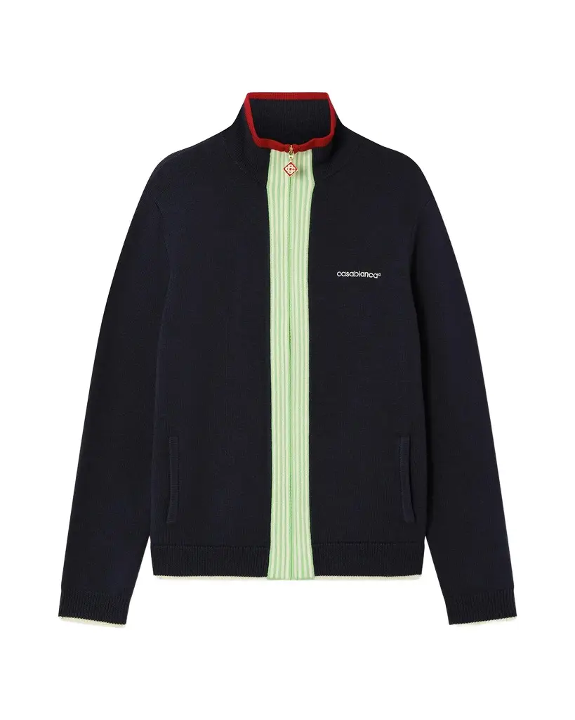 Navy Merino Track Jacket Navy Merino Track Jacket