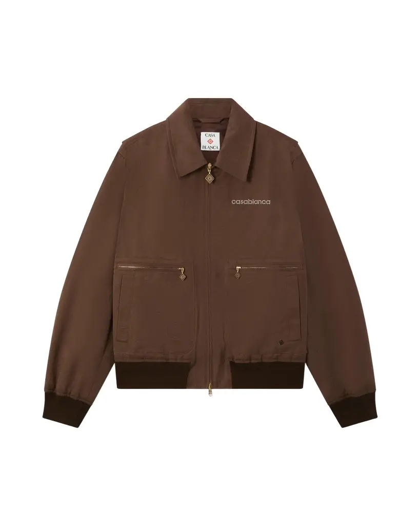 Casablanca Dark Brown Monogram Cotton Blouson