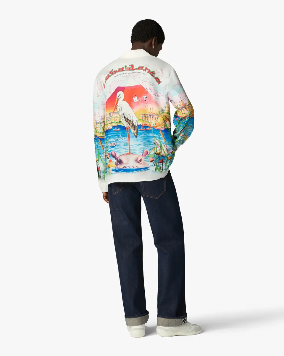 Casablanca Multicolour Egypt As It Was Long Sleeve Linen Shirt | Thumbnail 3
