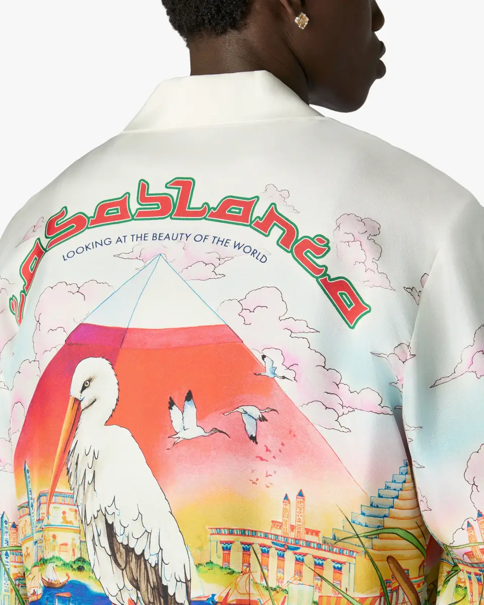 Casablanca Multicolour Egypt As It Was Long Sleeve Linen Shirt | Thumbnail 5