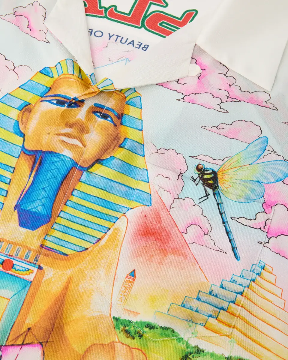 Casablanca Multicolour Egypt As It Was Long Sleeve Linen Shirt | Thumbnail 7