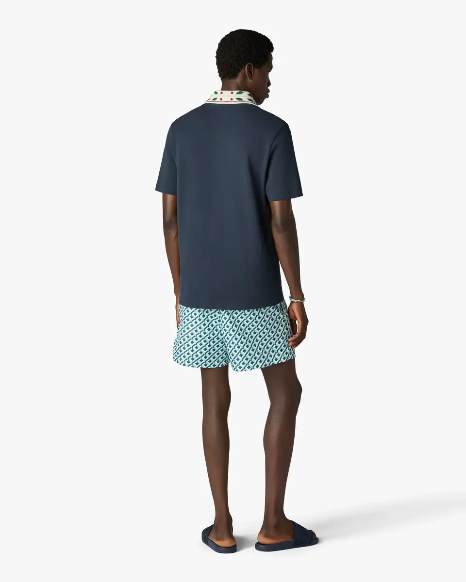 Casablanca Green Cubist Monogram Printed Swim Shorts | Thumbnail 3 Casablanca Green Cubist Monogram Printed Swim Shorts | Thumbnail 3