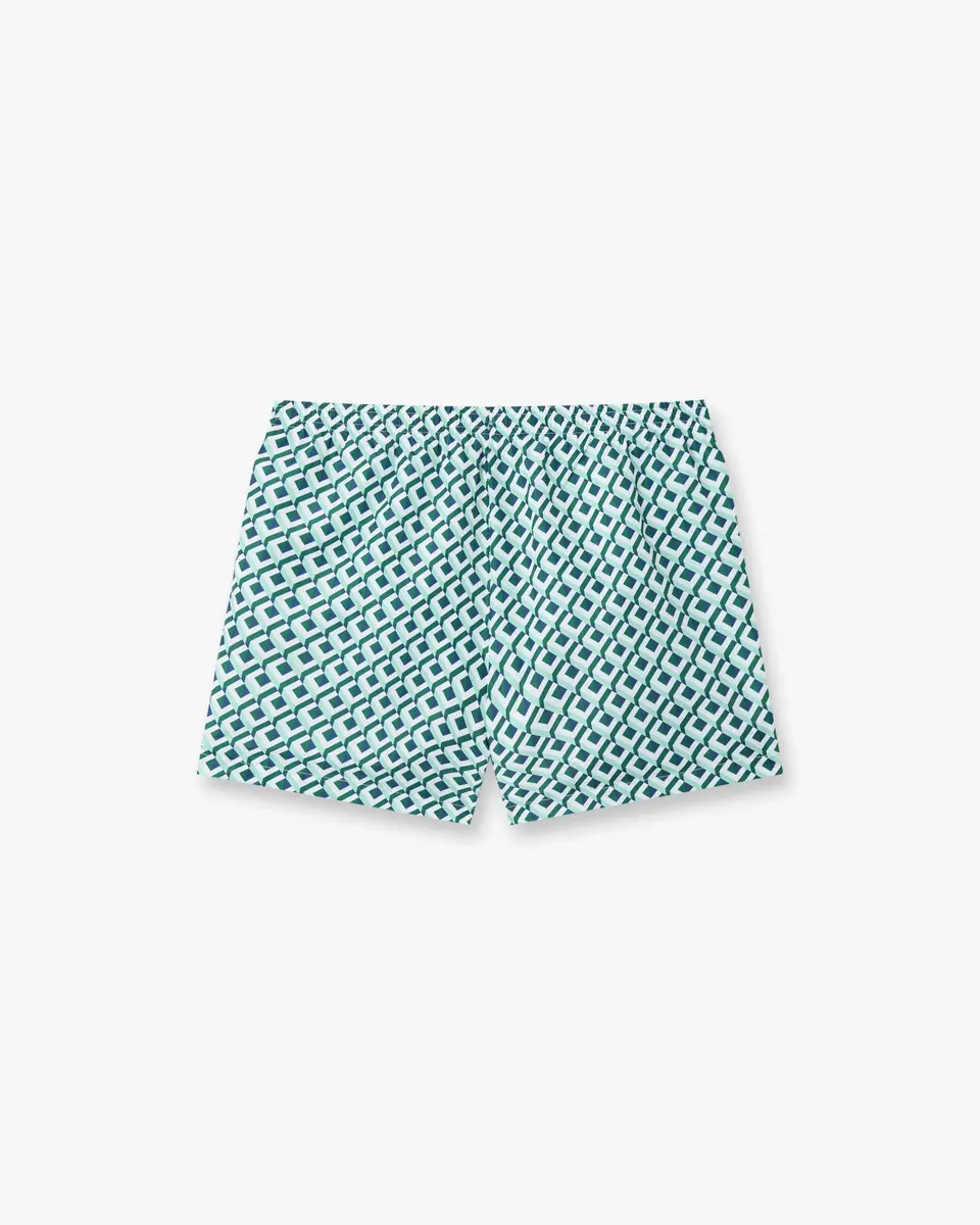 Casablanca Green Cubist Monogram Printed Swim Shorts | Thumbnail 6 Casablanca Green Cubist Monogram Printed Swim Shorts | Thumbnail 6