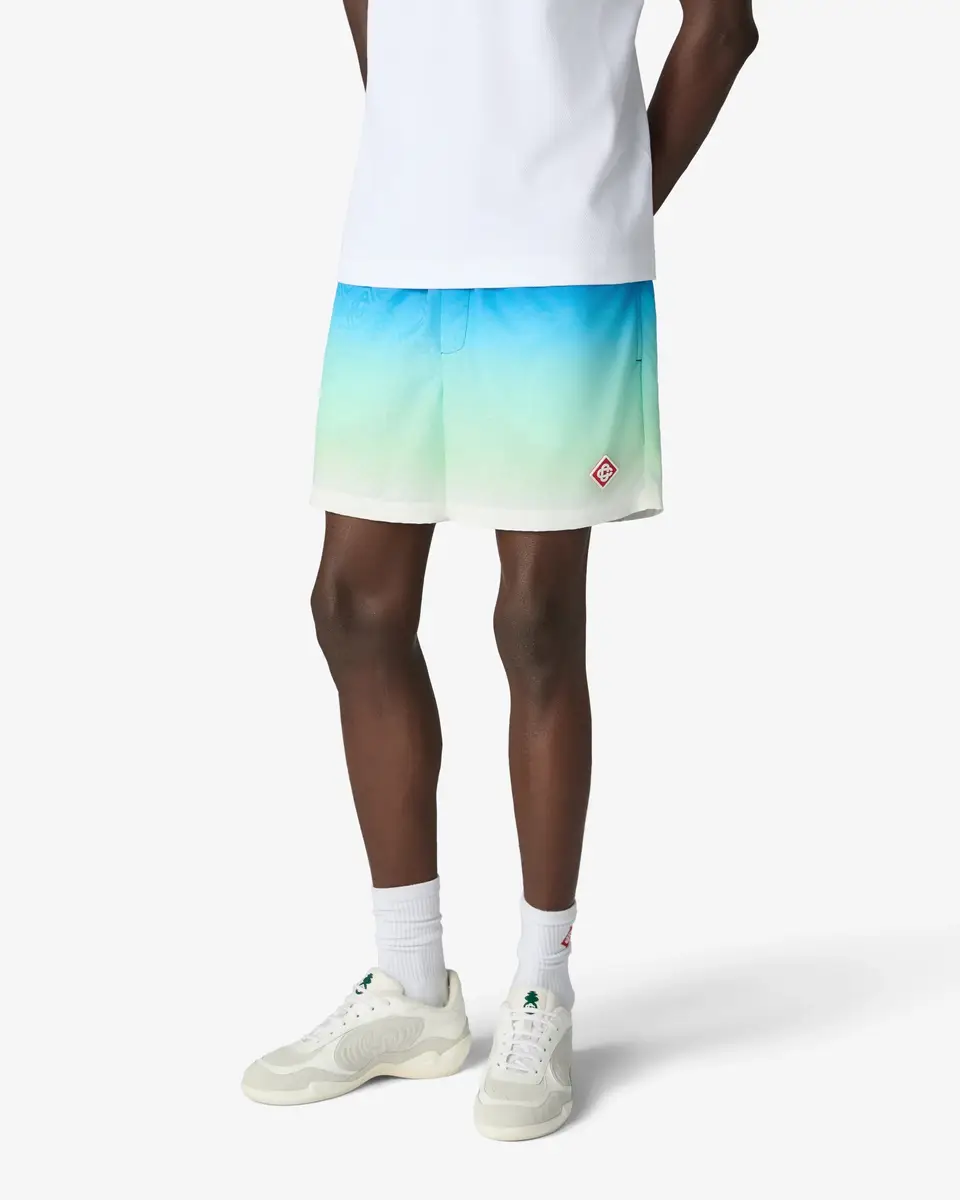 Casablanca Blue & Green Gradient Jacquard Swim Shorts | Thumbnail 4 Casablanca Blue & Green Gradient Jacquard Swim Shorts | Thumbnail 4