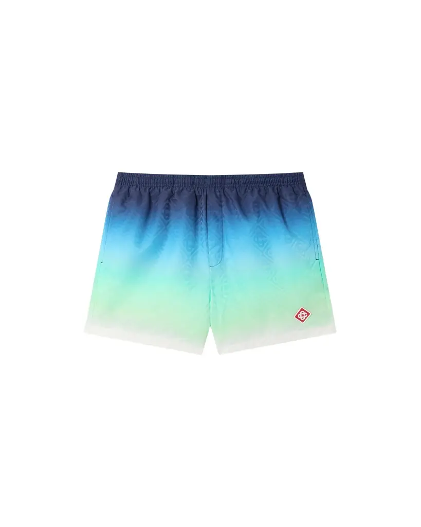 Casablanca Blue & Green Gradient Jacquard Swim Shorts