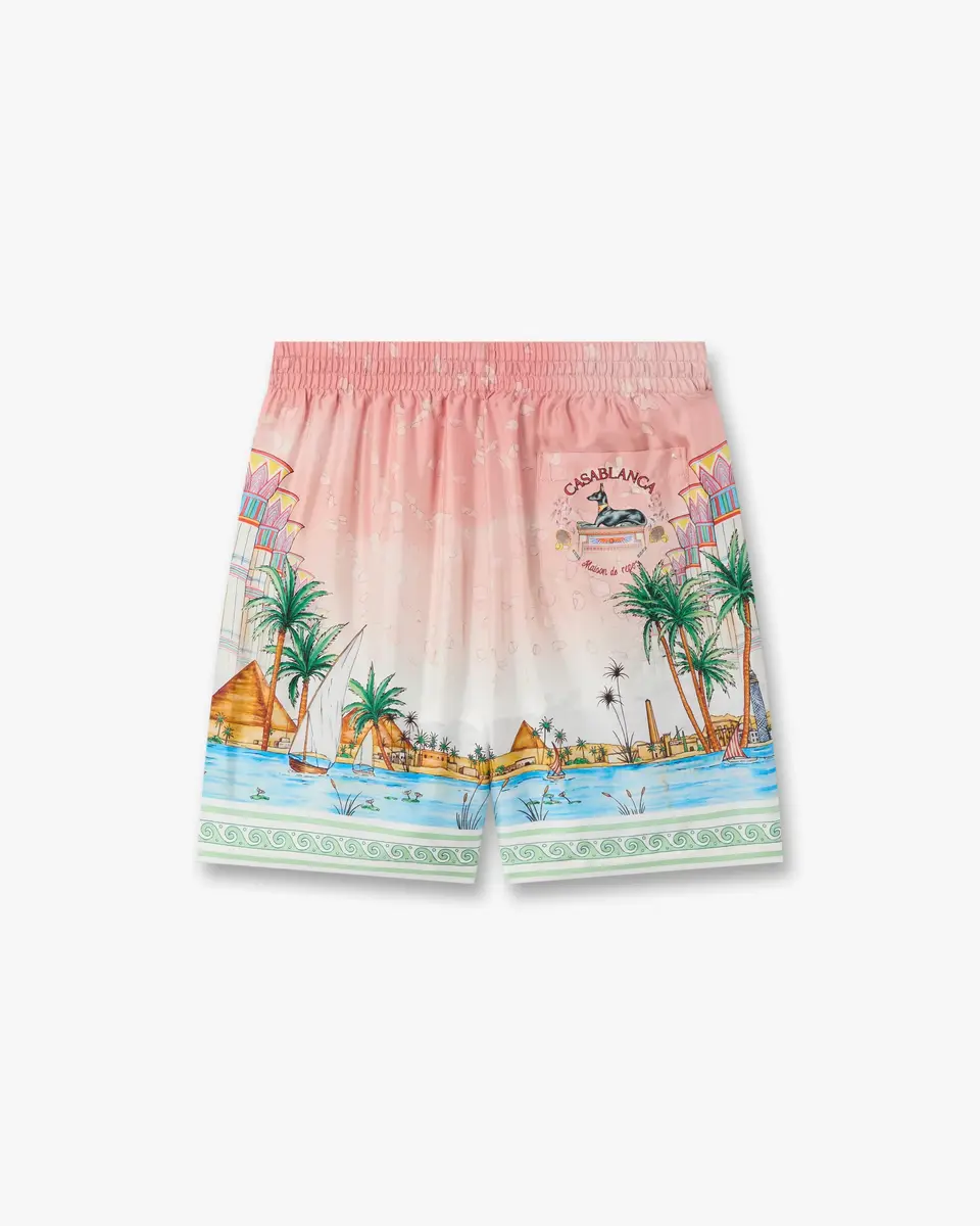 Casablanca Pink Ethereal Silk Shorts | Thumbnail 6 Casablanca Pink Ethereal Silk Shorts | Thumbnail 6