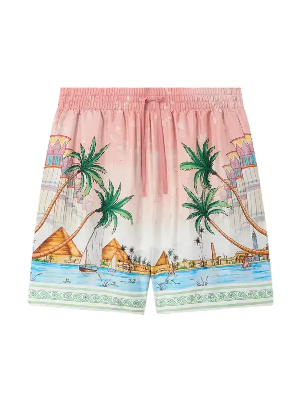 Casablanca Pink Ethereal Silk Shorts
