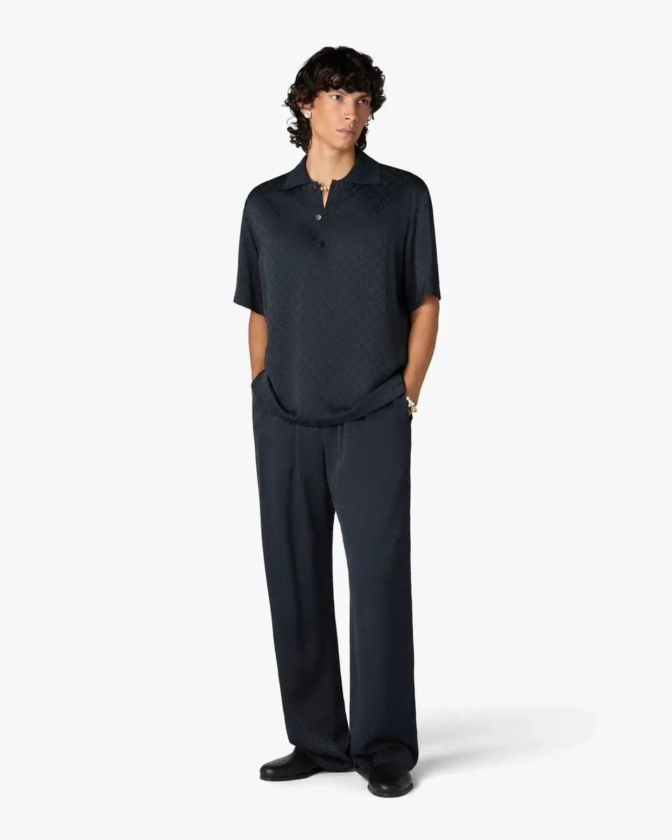 Casablanca Dark Navy Monogram Trousers | Thumbnail 2 Casablanca Dark Navy Monogram Trousers | Thumbnail 2
