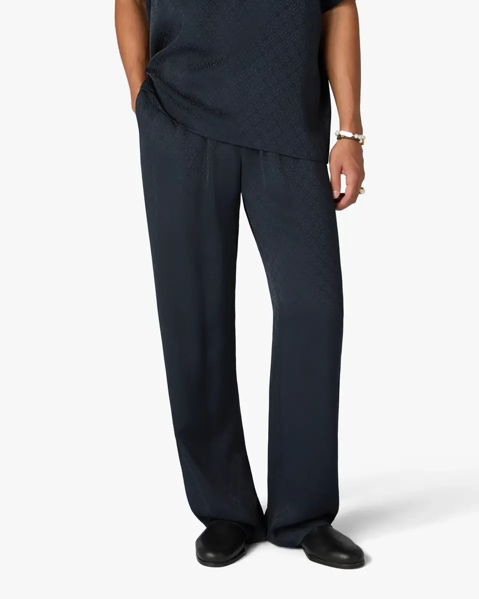 Casablanca Dark Navy Monogram Trousers | Thumbnail 4 Casablanca Dark Navy Monogram Trousers | Thumbnail 4