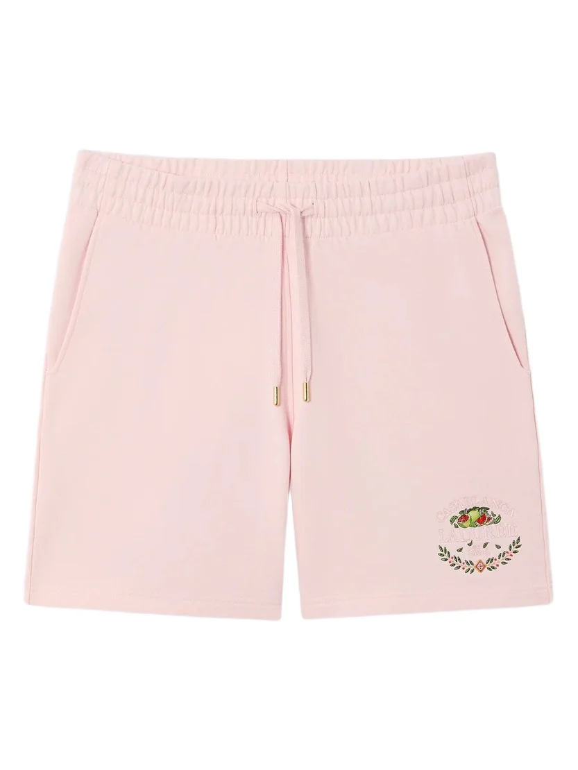 Pink Laduree x Casablanca Embroidered Shorts Pink Laduree x Casablanca Embroidered Shorts