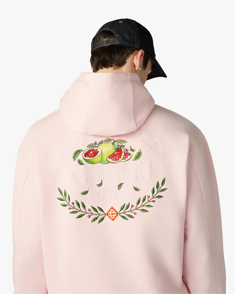 Casablanca Pink Laduree x Casablanca Embroidered Hooded Sweatshirt | Thumbnail 4 Casablanca Pink Laduree x Casablanca Embroidered Hooded Sweatshirt | Thumbnail 4