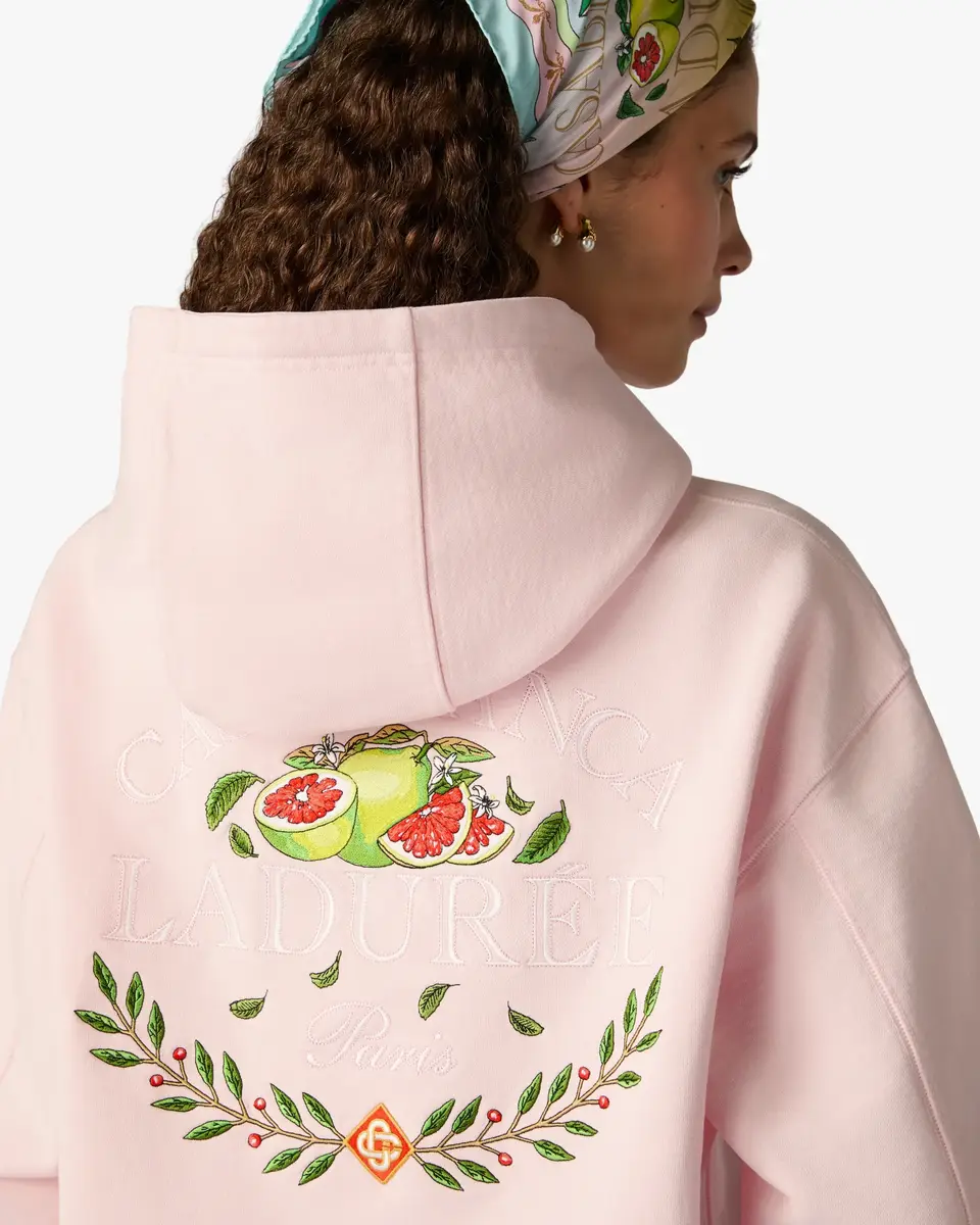 Casablanca Pink Laduree x Casablanca Embroidered Hooded Sweatshirt | Thumbnail 9 Casablanca Pink Laduree x Casablanca Embroidered Hooded Sweatshirt | Thumbnail 9