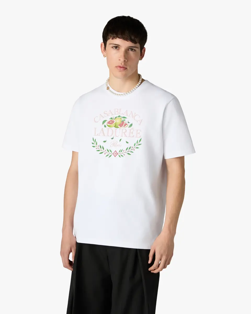 Casablanca White Laduree x Casablanca Short Sleeve T-Shirt | Thumbnail 4 Casablanca White Laduree x Casablanca Short Sleeve T-Shirt | Thumbnail 4