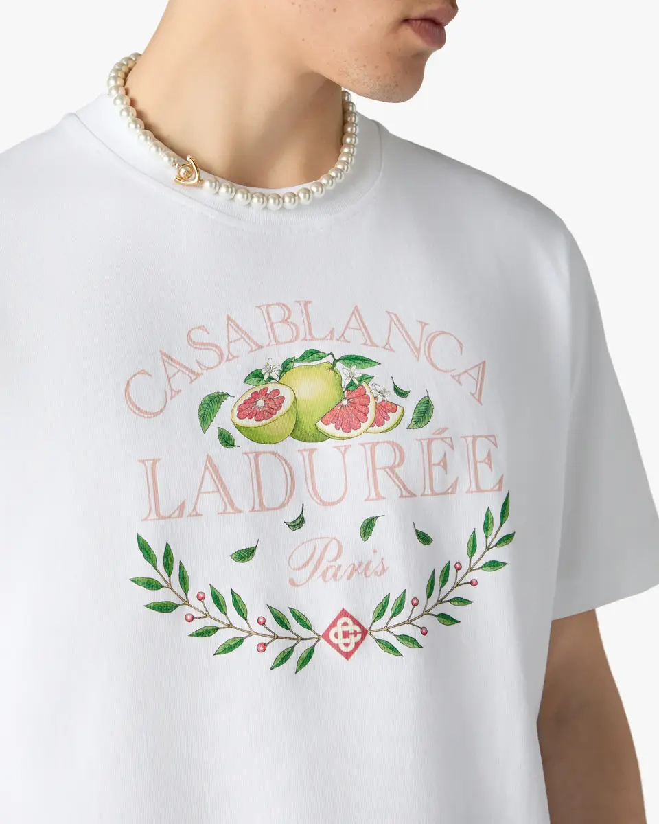 Casablanca White Laduree x Casablanca Short Sleeve T-Shirt | Thumbnail 5 Casablanca White Laduree x Casablanca Short Sleeve T-Shirt | Thumbnail 5