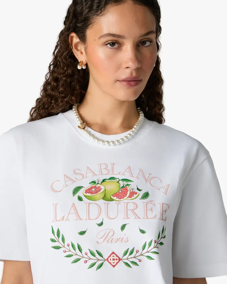 Casablanca White Laduree x Casablanca Short Sleeve T-Shirt | Thumbnail 9 Casablanca White Laduree x Casablanca Short Sleeve T-Shirt | Thumbnail 9