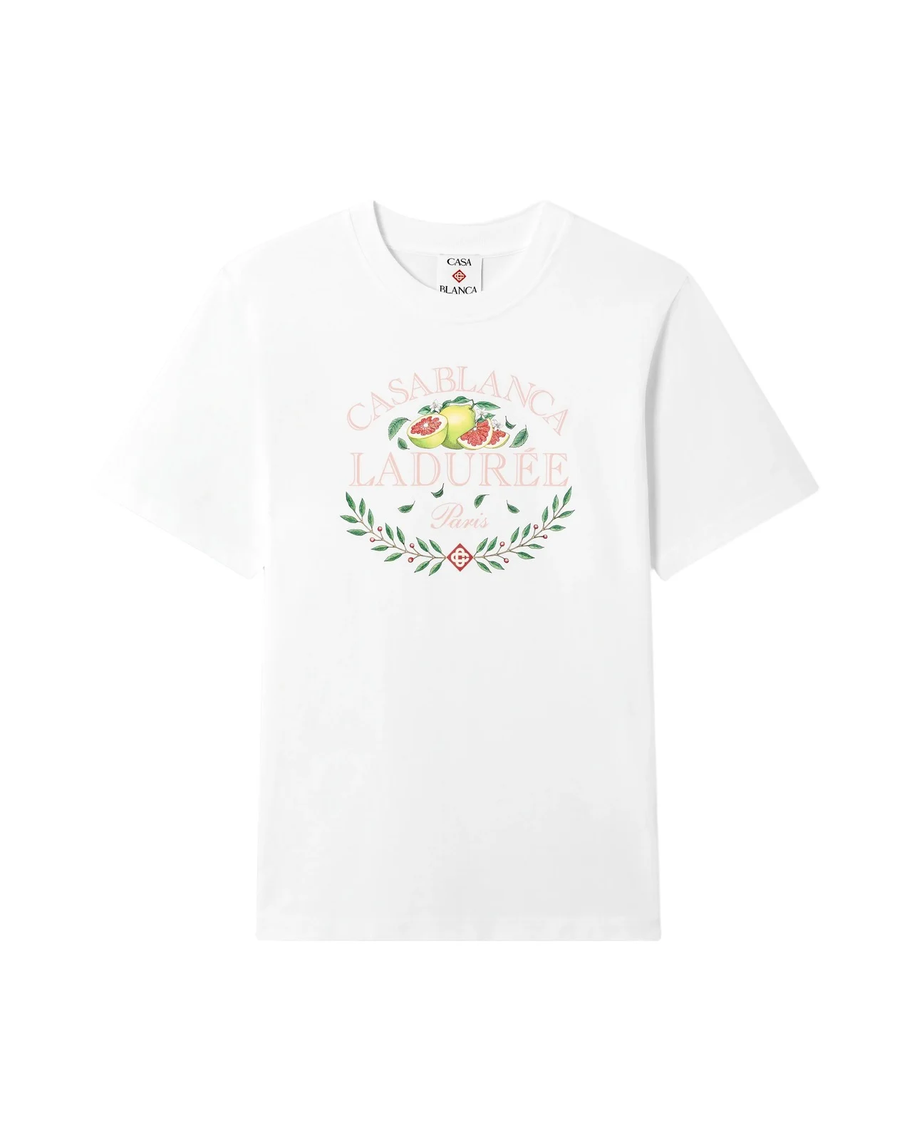 White Laduree x Casablanca Short Sleeve T-Shirt