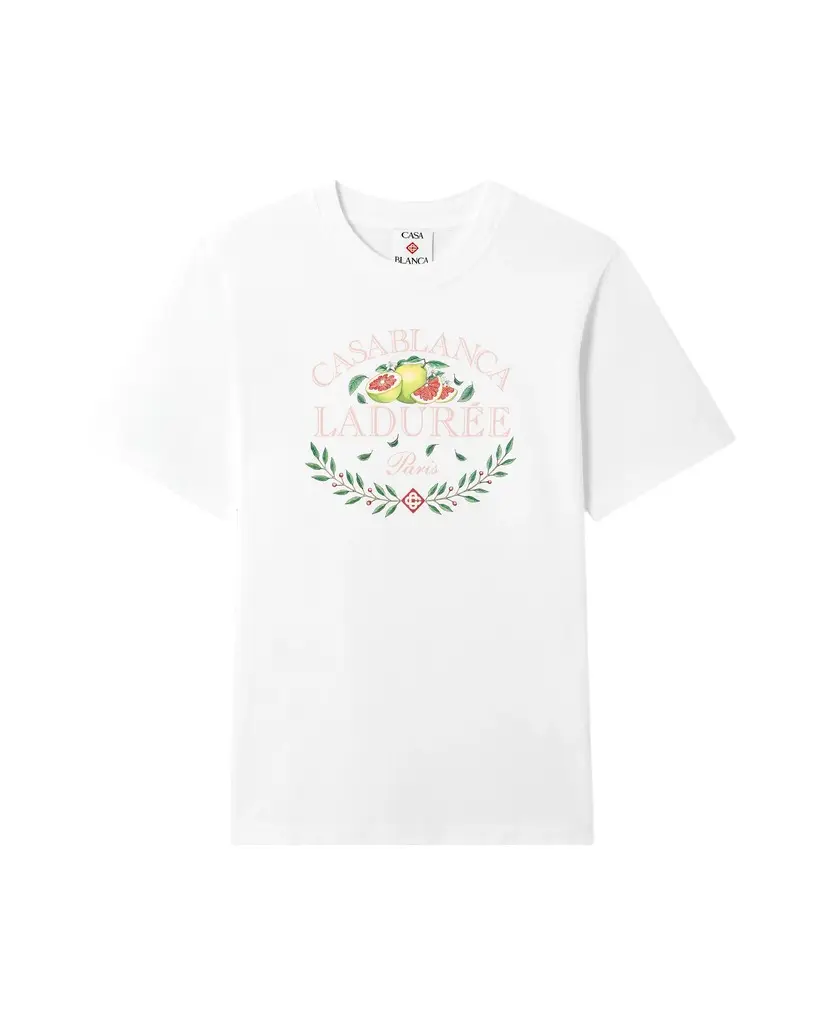White Laduree x Casablanca Short Sleeve T-Shirt White Laduree x Casablanca Short Sleeve T-Shirt