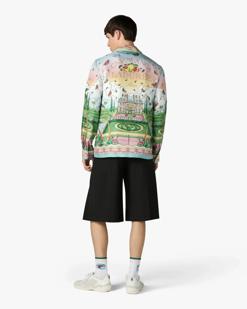 Casablanca Multicolour Laduree x Casablanca Long Sleeve Silk Shirt | Thumbnail 3 Casablanca Multicolour Laduree x Casablanca Long Sleeve Silk Shirt | Thumbnail 3