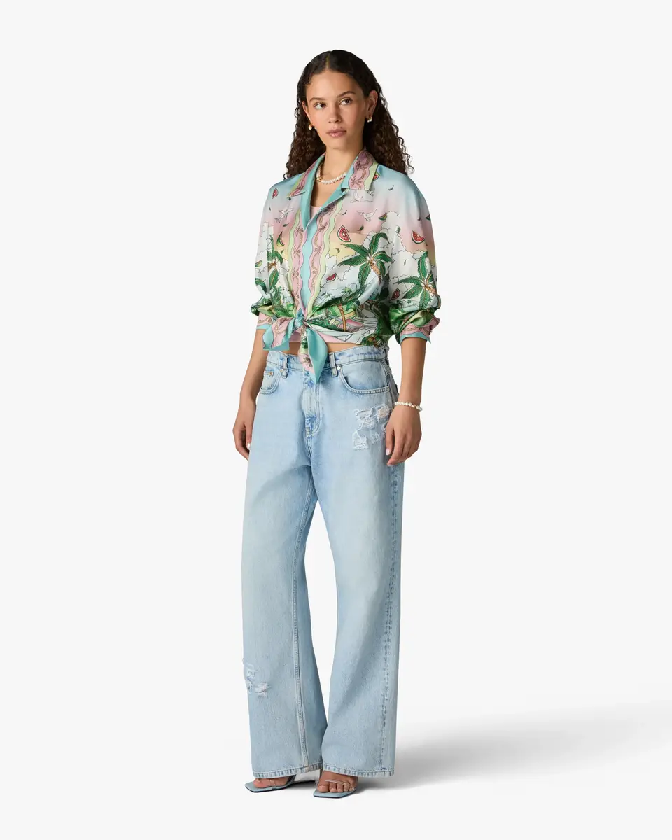 Casablanca Multicolour Laduree x Casablanca Long Sleeve Silk Shirt | Thumbnail 6 Casablanca Multicolour Laduree x Casablanca Long Sleeve Silk Shirt | Thumbnail 6