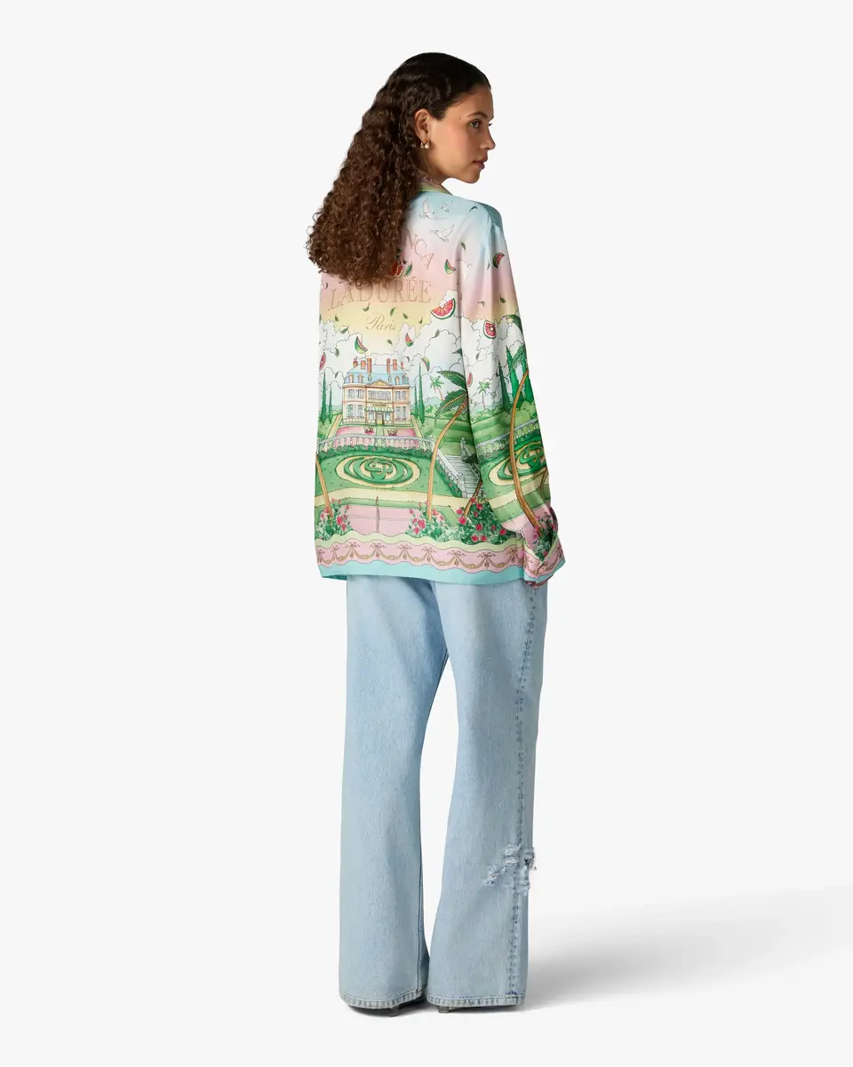 Casablanca Multicolour Laduree x Casablanca Long Sleeve Silk Shirt | Thumbnail 7 Casablanca Multicolour Laduree x Casablanca Long Sleeve Silk Shirt | Thumbnail 7