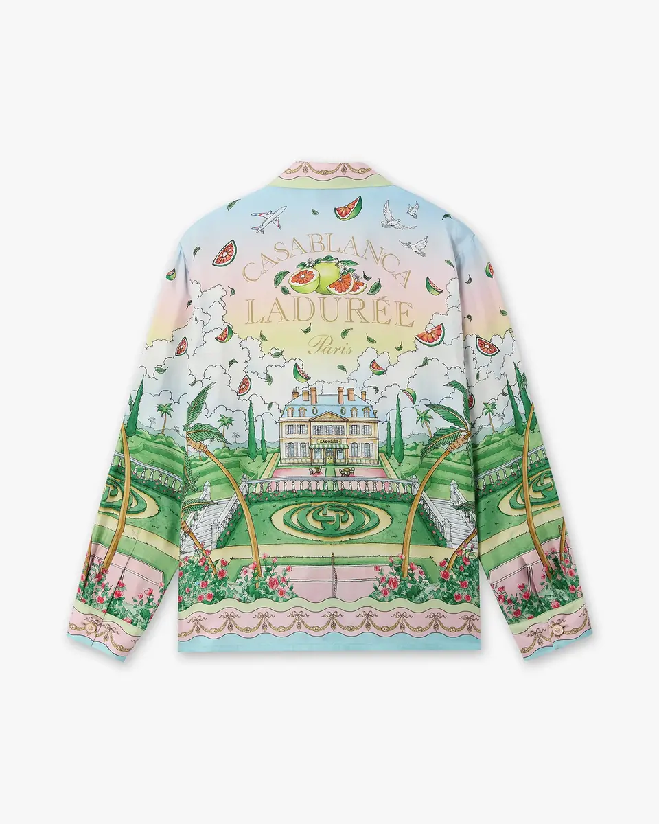 Casablanca Multicolour Laduree x Casablanca Long Sleeve Silk Shirt | Thumbnail 10 Casablanca Multicolour Laduree x Casablanca Long Sleeve Silk Shirt | Thumbnail 10