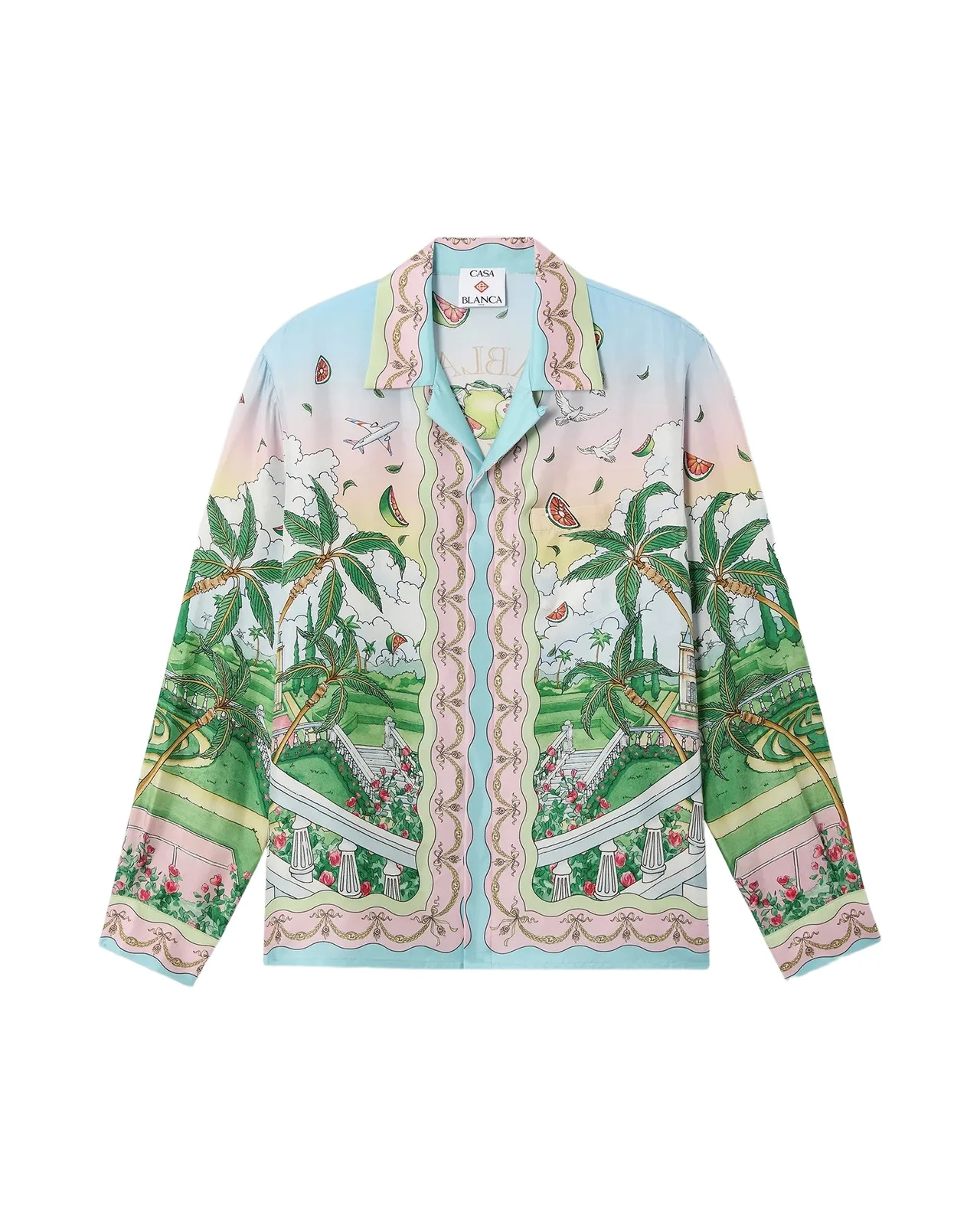 Multicolour Laduree x Casablanca Long Sleeve Silk Shirt