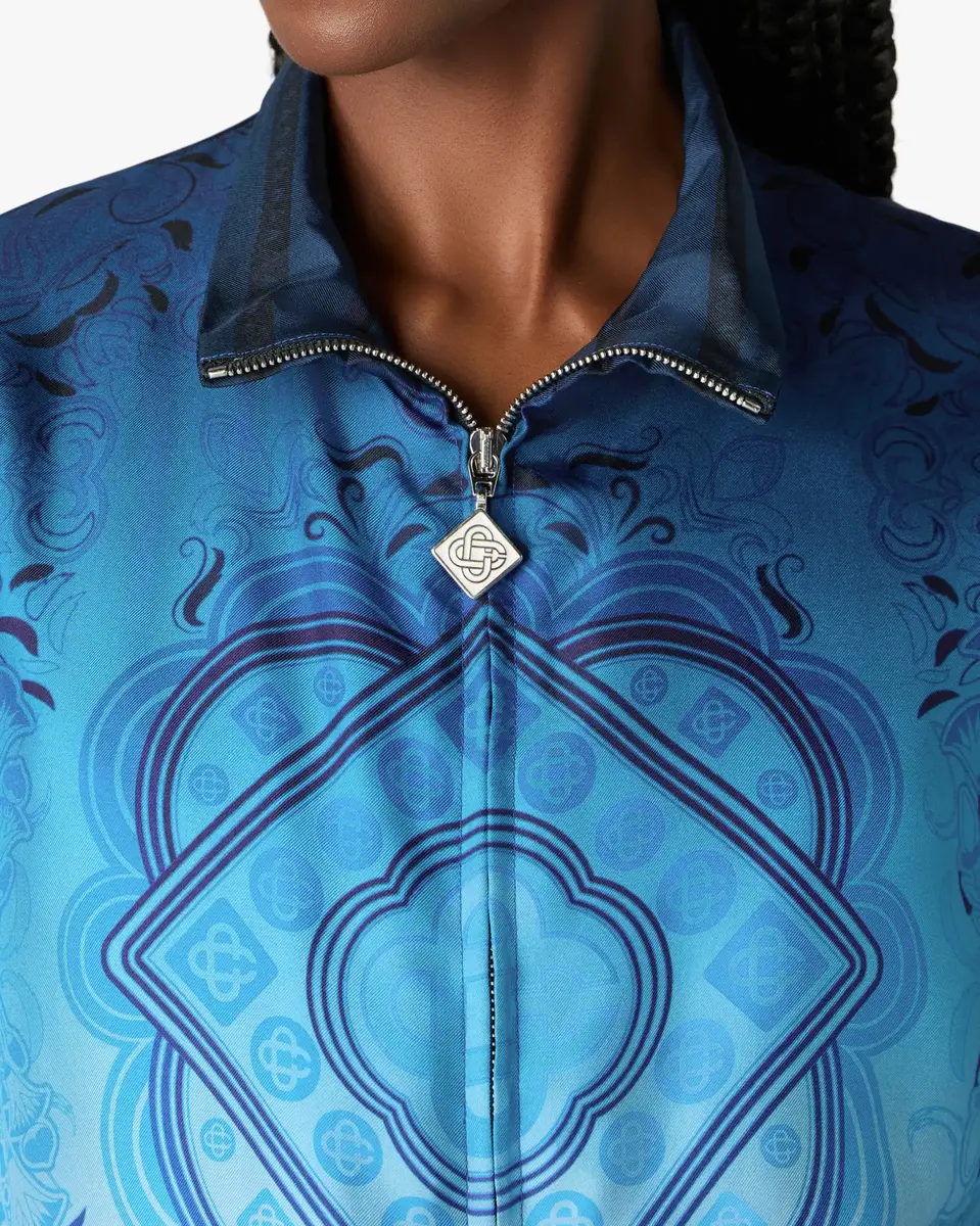 Casablanca Blue Gradient Egyptian Rug Silk Track Jacket | Thumbnail 5 Casablanca Blue Gradient Egyptian Rug Silk Track Jacket | Thumbnail 5