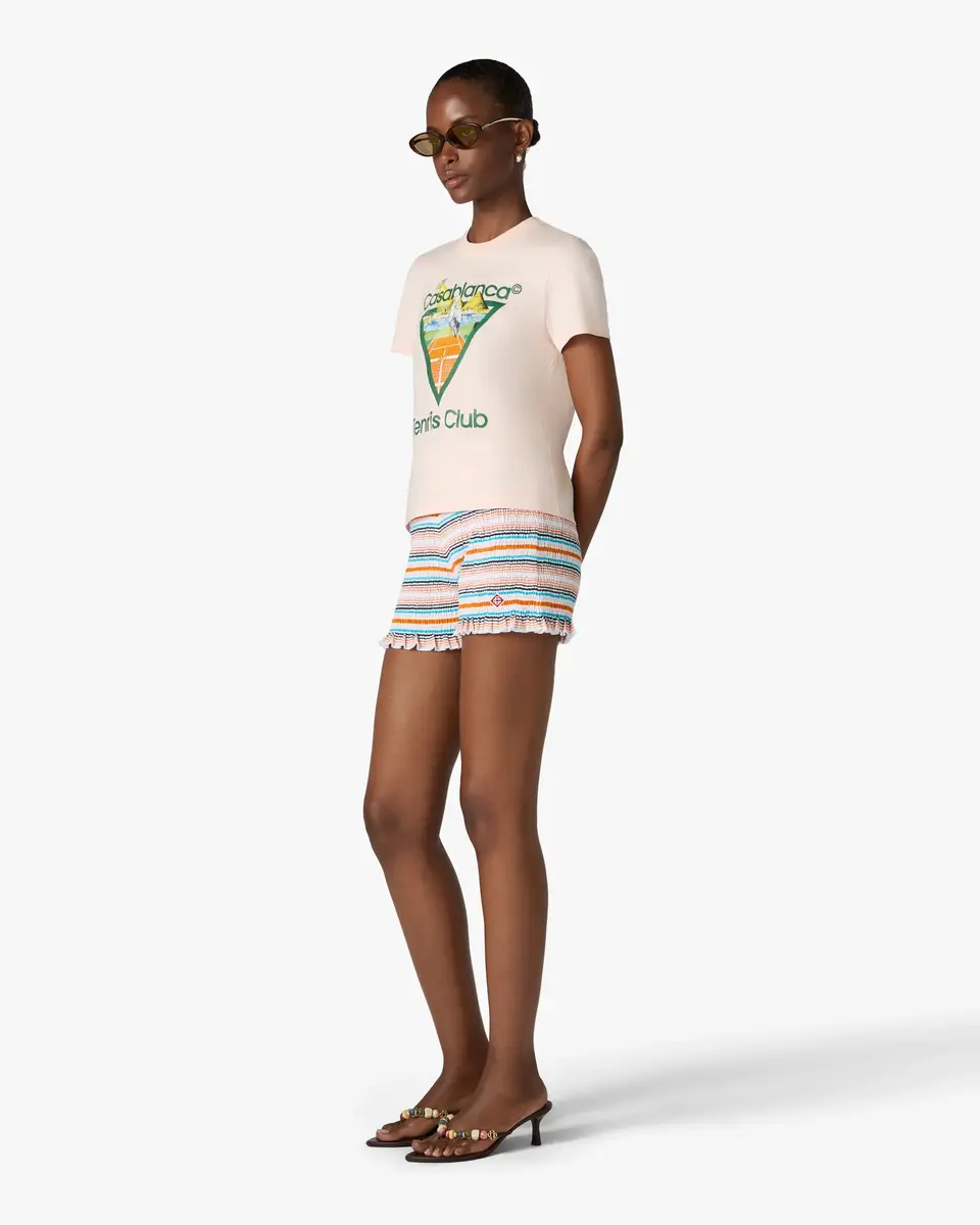 Casablanca Multicolour Striped Shirred Shorts | Thumbnail 2 Casablanca Multicolour Striped Shirred Shorts | Thumbnail 2