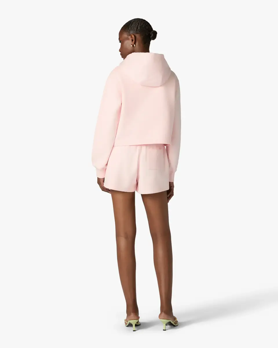 Casablanca Pink Tennis Club Icon Pyramid Abduction Cropped Hooded Sweatshirt | Thumbnail 3 Casablanca Pink Tennis Club Icon Pyramid Abduction Cropped Hooded Sweatshirt | Thumbnail 3